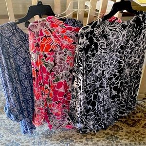 Lot of 3 Kim Rogers tops size 4x plus tunic length